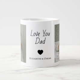 Photo Far's Day Mugg med Kids' Namn - Gift Jumbo Mugg