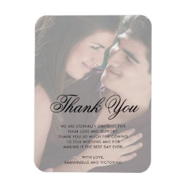Photo Faux Vellum Tack Elegant bröllop Favor Magnet