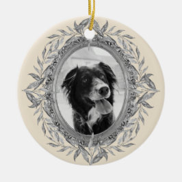 Photo Festive Helgdag Silver Julgransprydnad Keramik