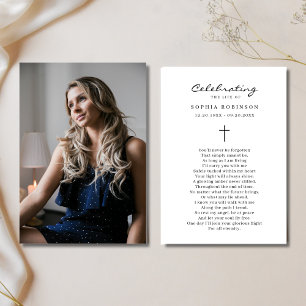 Photo Firande of Life Funeral Prayer Card Kort