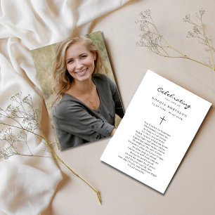 Photo Firande of Life Funeral Prayer Card Kort