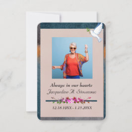 Photo Firande of Life Service Prayer Card Tack Kort