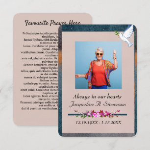 Photo Firande of Life Service Prayer Card Tack Kort