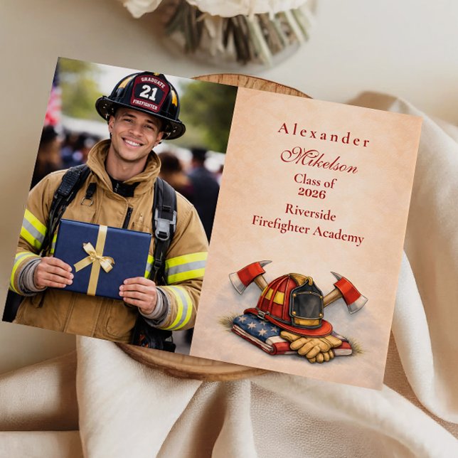 Photo Firefighter Career Milestone Meddelande (Skapare uppladdad)