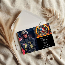 Photo Firefighter Themed Senior Graduation Meddelande