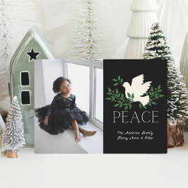 Photo Flat Helgdag Card för fredsduva Julkort