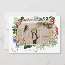 Photo Flat-kort för julgransfamiljen Julkort