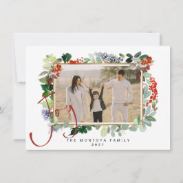 Photo Flat-kort för julgransfamiljen Julkort