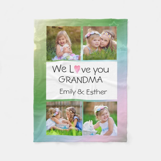 Photo Fleece Blanket for Grandma (Framsidan)