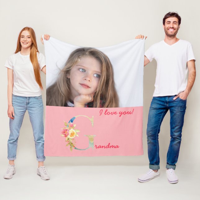 Photo Fleece Blanket For Grandma (På plats)