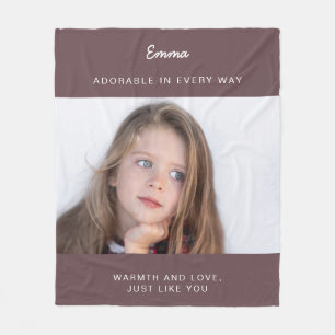 Photo Fleece Blanket med en flicka