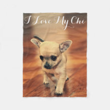 Photo Fleece Blankets I Kärlek My Chi