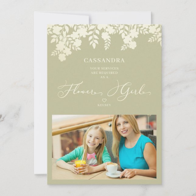 Photo Flower Girl Frieri Blommigt Ram (Framsida)