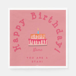 Photo Födelsedagsfest Pappersservett - Rosa HAMbyW