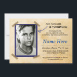 Photo Födelsedagsfest Vintage Inbjudan Papprare nå<br><div class="desc">Lägg till ditt foto i eleganten vintage stil inbjudan. Lägg till alla åldrar. Utskrift bakåt ingår.</div>