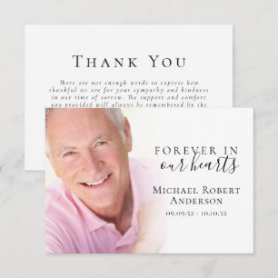 Photo Funeral Tack Anteckningskort