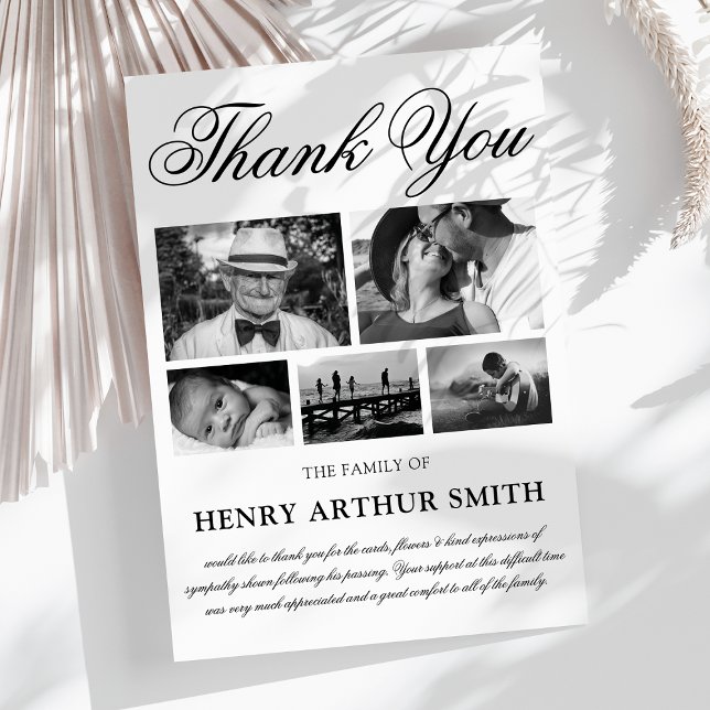 Photo Funeral Tack | Memorandumtjänstkort (Skapare uppladdad)