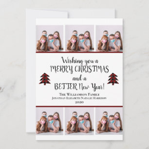 Photo Funny Ansikte Mask Jul - bättre nyår Julkort