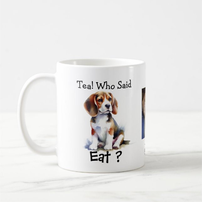 Photo & Funny BEAGLE Personalize Kaffemugg (Vänster)