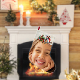Photo Funny Cute Festive Hjort-julklapp Stor Julstrumpa