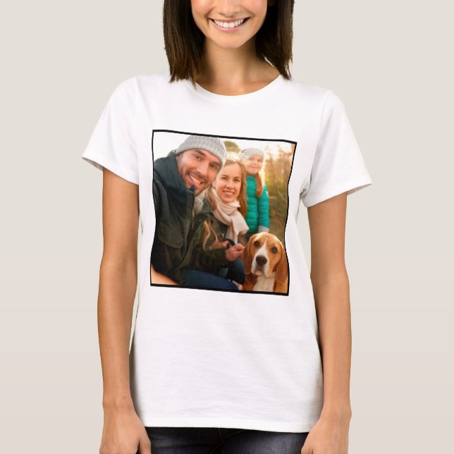 Photo Gift | Foto för modern Personlig-familj T Shirt (Framsida)