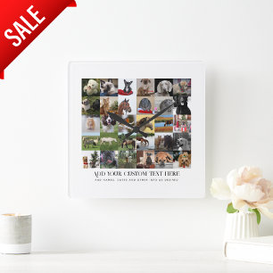 PHOTO GIFTS-MALLATES FAMILY FRIENDS PETS ANPASSNIN FYRKANTIG KLOCKA