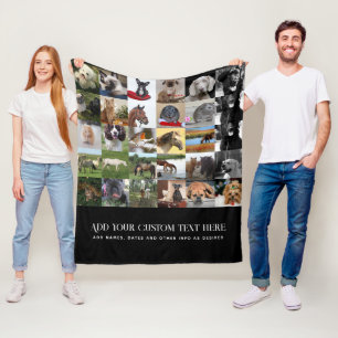 PHOTO GIFTS MAMMA PAPPA GRANDPA GRANDMA PETS FRIEN FLEECEFILT