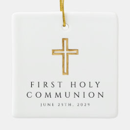 Photo Girl Religiösa Kor First Communion Julgransprydnad Keramik