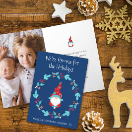 Photo Gnome för Helgdagar Cute Roligt Elf utandnin Kort