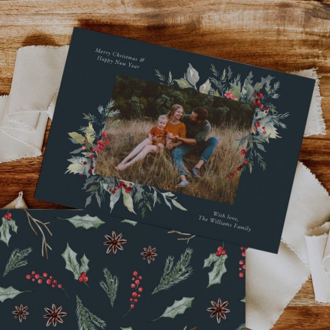 Photo God jul Botanicals Card Julkort (Skapare uppladdad)