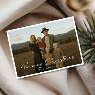 Photo God jul Card för Rustic Script-familjen Julkort