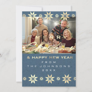 Photo God jul Gott nytt år Grått Julkort