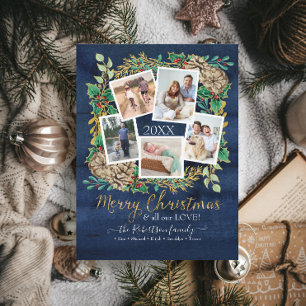 PHOTO God jul Greenery Wandemarin Wood Julkort