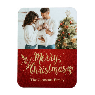Photo God jul Guld-skript Magnet