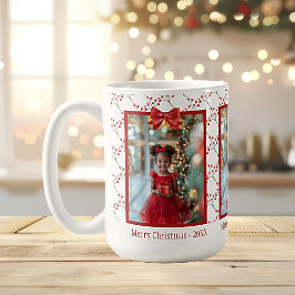 Photo God jul Red Botanical Berries Kaffemugg