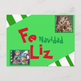 Photo God jul Spansk Julafton Lettering Holid Vykort