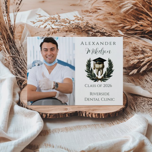 Photo Gold Laurel Tooth Graduation Party Meddelande (Skapare uppladdad)