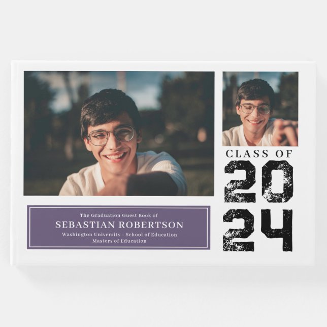 Photo Grad School Lila and White Guest Bok (Framsida)