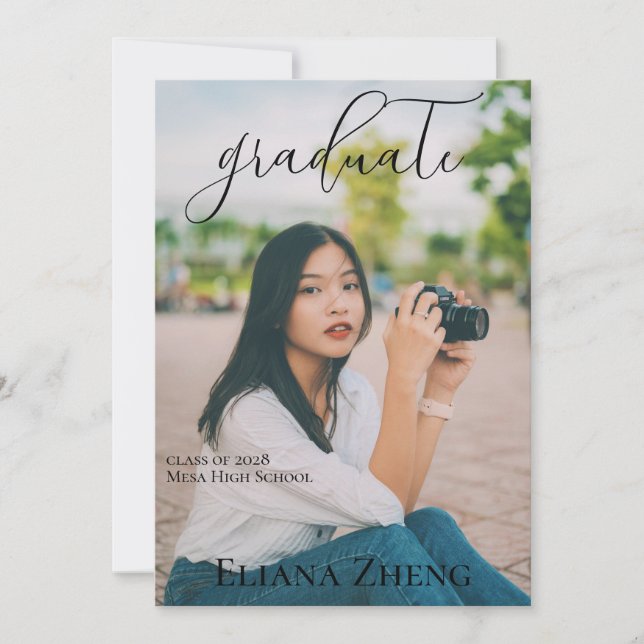 Photo Graduation Announcement Card (Framsida)