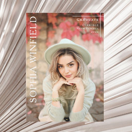 Photo graduation class 2026 announcement card julkort