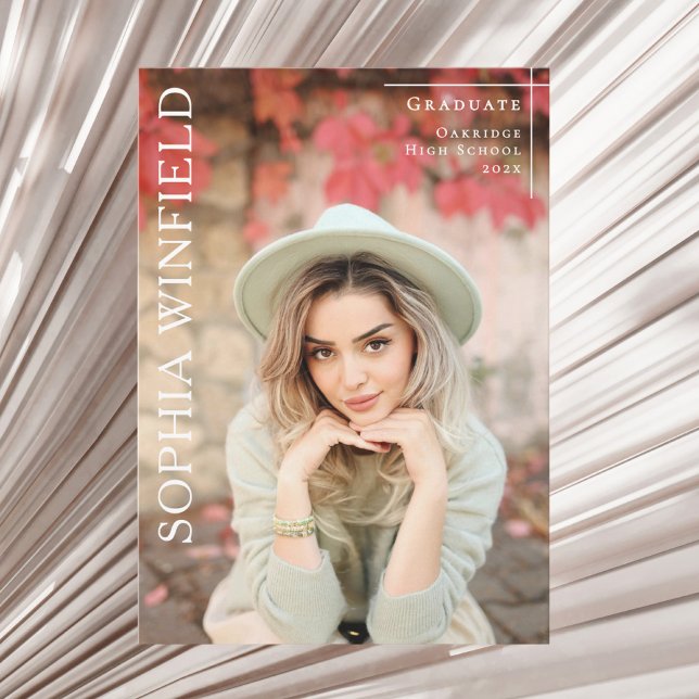 Photo graduation class 2026 announcement card julkort (Skapare uppladdad)