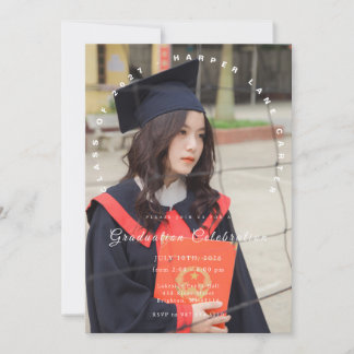 Photo Graduation Invitation, Class of 2026 Inbjudningar