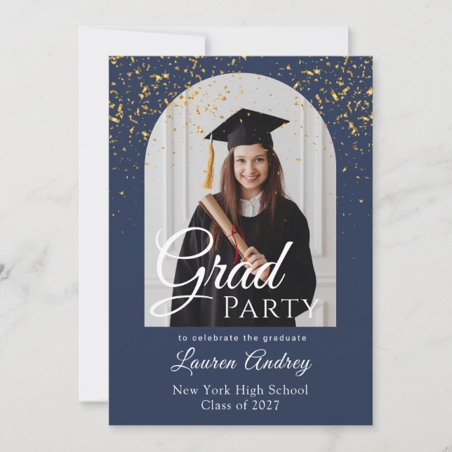 Photo Graduation Party Invitation Inbjudningar (Framsida)