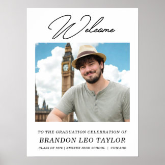 Photo Graduation Party Welcome Board Poster