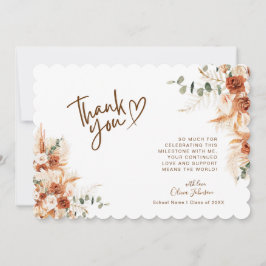 Photo Graduation Thank You Card Modern Elegant Tack Kort