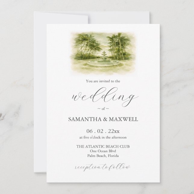 Photo Gran Paraíso Gardens Wedding Invitations Inbjudningar (Framsida)