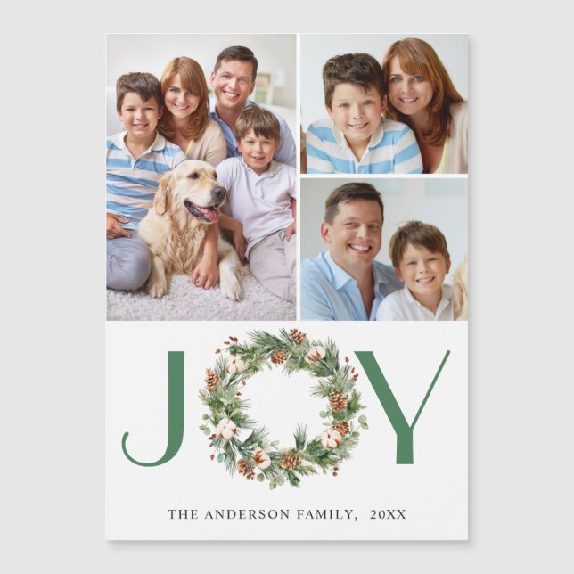 PHOTO Gräs Cones Magnetkort för andningsjul (Framsida)