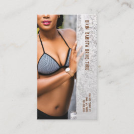 Photo Grått Bikini Barista Drive-Thru-kaffe Lojalitetskort