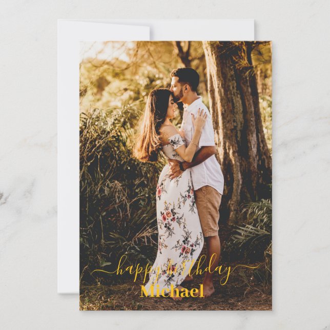 Photo Grattis på födelsedagen Card Meddelande (Framsida)