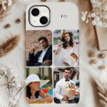 Photo Grid 4 Bilder Namn eller Initialer Neutralt<br><div class="desc">Modern fotokollage iphone case personlig med ditt namn eller initialer och 4 av ditt favoritbilder. Fotomallen visningar automatiskt dina foton i lodrät porträtt-format med rundade hörn. Det mobila höljet trycks i neutralt stone färg - även om du är välkommen att ändra något eller hela färger i verktyg. Designad för iPhone...</div>